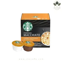 کپسول قهوه دولچه گوستو مدل لاته ماکیاتو کارامل استار باکس latte macchiato caramel